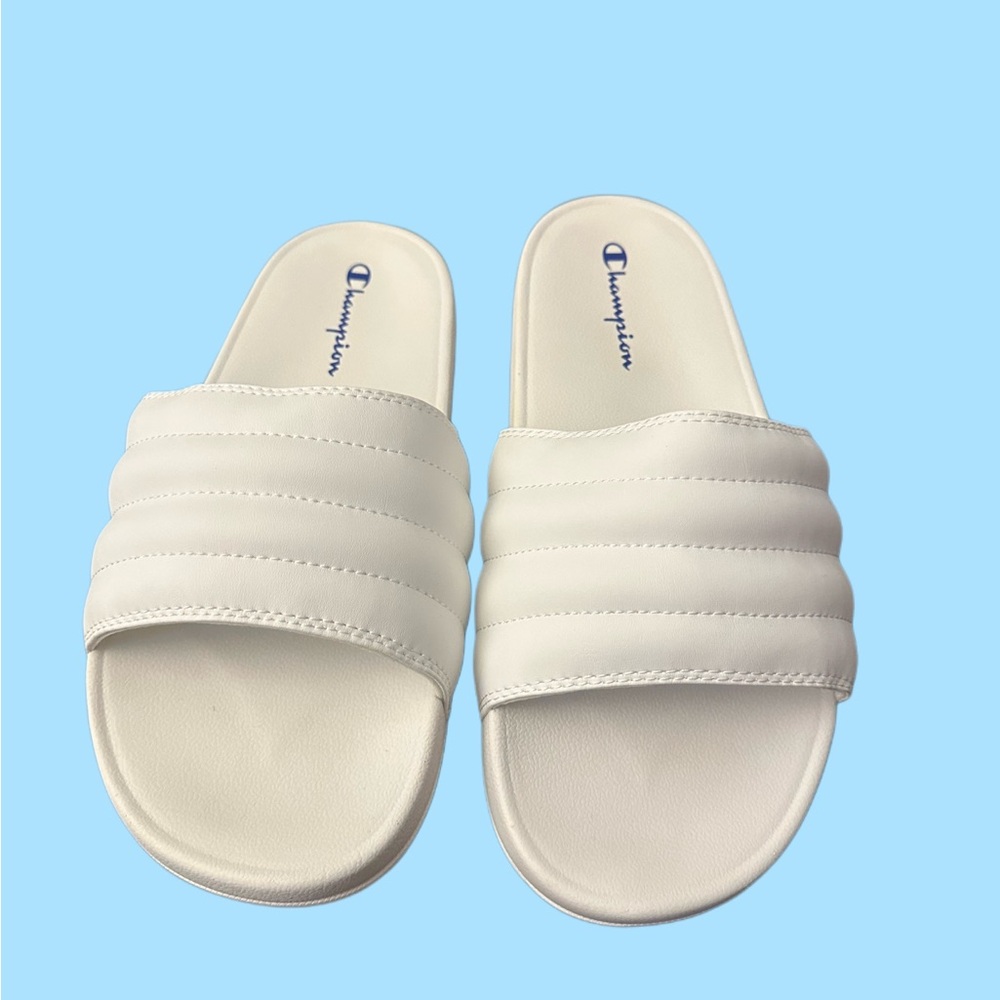 NWB Champion White Slide Sandals